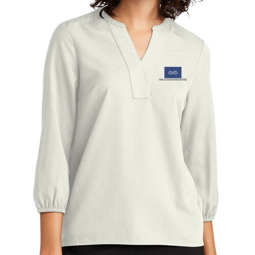 Women's Stretch Crepe 3/4-Sleeve Blouse Thumbnail