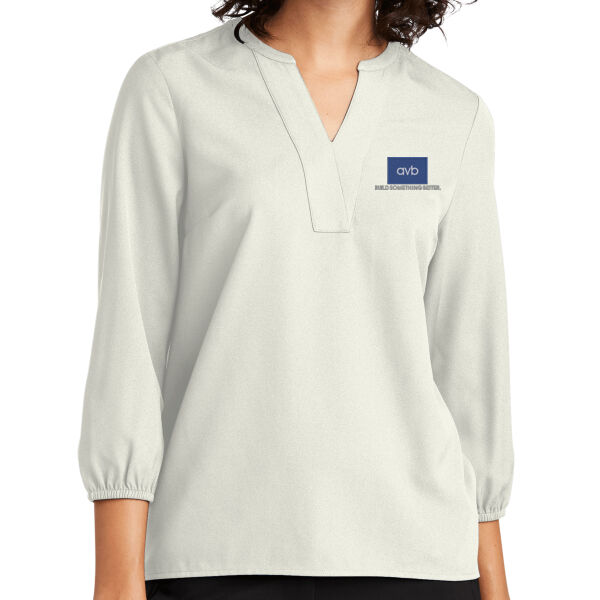 Women's Stretch Crepe 3/4-Sleeve Blouse Thumbnail